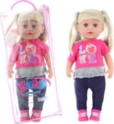 Blond nukk 45 cm pudeliga