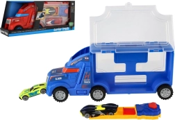 Plastist autoveduk veok (treiler) koos väikeste autodega, 28 cm, 2 värvi