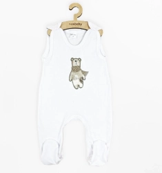 Baby cotton footed overalls New Baby Polar Bear 74 (6–9 m)