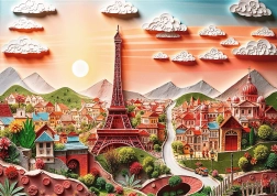 Puzzle Trefl Paper Art: Paris 1000 pieces
