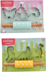 Laste küpsetuskomplekt DINO (4 tk, 2 varianti)