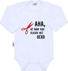 NEW BABY pikkade varrukatega beebibodi – mul on juba rohkem juukseid kui issil, suurus 86 (12–18 kuud)