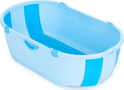 Foldable children's baby bathtub with drain plug ECOTOYS – Blue