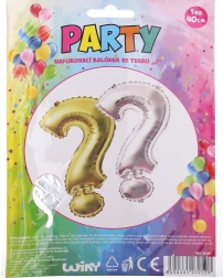 Täispuhutav küsimärgikujuline õhupall 40 cm