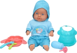 Pehme beebinukk helide ja tarvikutega 30 cm
