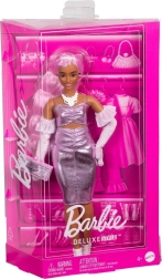 Barbie Deluxe Style nukk metallikroosas kleidis