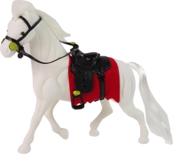 Valge hobuse figuur sadulaga – farm
