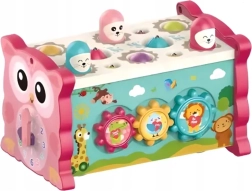 CHIPOLINO Motoorikakuubik 8-ühes Öökull Roosa