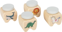 Puidust karbikesed piimahammaste jaoks small foot – komplekt 4 tk