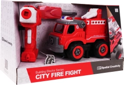 Disassemblable Fire Truck with Tools and Remote Control
