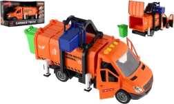 Prügiauto valguse, heli ja prügikastiga, 30 cm