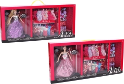 Nukk garderoobi ja moeliste aksessuaaridega