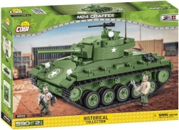 Cobi m24 chaffee – 2. maailmasõja tanki ehituskomplekt (590 osa, 2 figuuri)