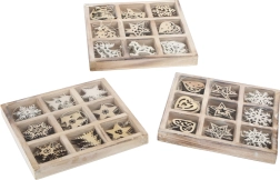 Small Footi puidust jõulukaunistuste komplekt