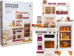 Laste mega köök tulede, helide ja auruga – beež, 93 lisatarvikut