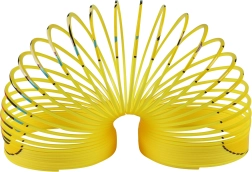 Maagiline naerunäoga vedru – kollane antistress-spiraal