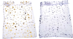 Organza kott tähemotiiviga 20×30 cm Jõuludekoratsioon