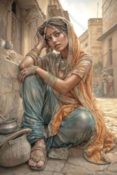 Diamond painting Arabic woman 30 × 40 cm