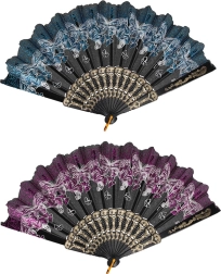 Patterned folding fan for children 23 cm