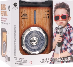 Laste karaoke-võimendi Bluetoothi ja mikrofoniga