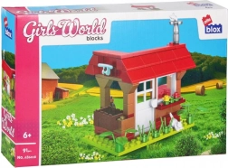 Girls' building set house from blocks, 91 pieces