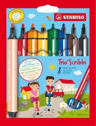 STABILO Trio Scribbi viltpliiatsite komplekt 8 tk