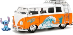 Stitchi 4 cm figuur ja Volkswagen T1 mudel 1:24, tootjalt Jada Toys