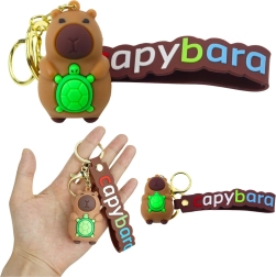 Keychain Capybara with Turtle