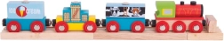 Bigjigs Rail kaubarong kauba ja 3 rööpaga