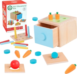 Woopie Green puidust Montessori sahtliga sorteerimismänguasi
