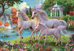Puzzle Unicorns at the Waterfall 180 Pieces