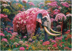 Floral Elephant Puzzle 500 Pieces
