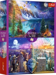 Puzzle 2x500 – Trip Across America TREFL