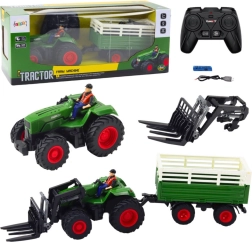 RC-traktor haagise ja kahvlitega 2.4 GHz