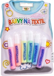 Creatoys pärlmutrvärvid tekstiilile, komplekt 6 tk