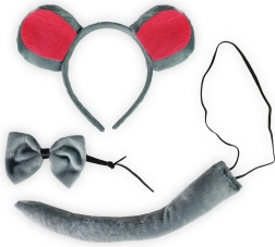 Hiire kostüümikomplekt sabaga ja lipsukesega