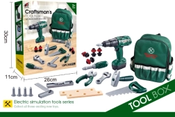 Väikese meistri seljakott tööriistade ja trelliga