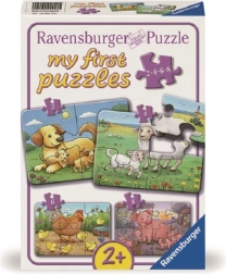 Ravensburger minu esimesed pusled loomaperekonnad talus 4 ühes (2, 4, 6, 8 tükki)