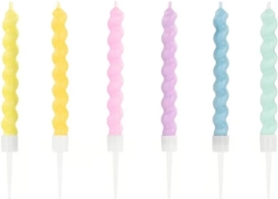 Pastel Spiral Cake Candles