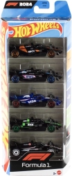 Hot Wheels Formula 1 – komplekt 5 metallist mudelautot 1:64