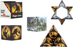 Magnetic dinosaur puzzle cube, plastic, 6 cm