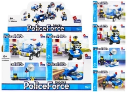 Police Vehicle Building Set with Minifigure – 4 Variants