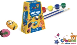 Kividele maalimise komplekt värvide ja pintslitega karbis 19 × 14 × 5 cm