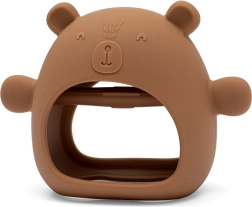 New Baby karamellpruun käe-silikoonist närimislelu karuke