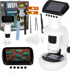 Digitaalne Wi‑Fi mikroskoop LCD‑ekraaniga, suurendus 200× kuni 1000×