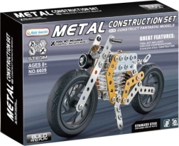 Metal motorcycle building kit yellow 162 pcs