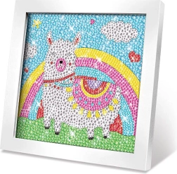 Creative set picture with gems – llama 17.5 × 17.5 cm
