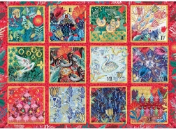 Puzzle Kaksteist päeva jõuludeni 1000 tükki