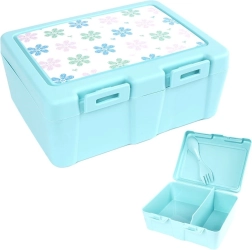 Lunch box with 2 compartments and spork 1 l