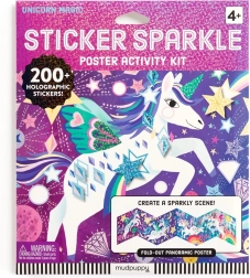 Set of Glitter Stickers with Magical Unicorns